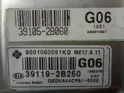 Second-hand car spare part ecu engine control for kia cee´d 1.4 cat oem iam references 391192b260  9001090051kd