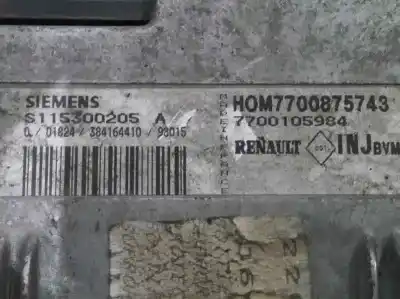 Tweedehands auto-onderdeel ecu motorcontroller voor renault megane i scenic (ja0) 1.5 cat oem iam-referenties 7700875743  s115300205a