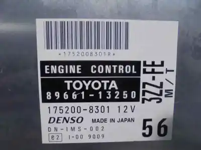 Second-hand car spare part ecu engine control for toyota corolla (e12) 1.6 16v oem iam references 8966113250  1752008301