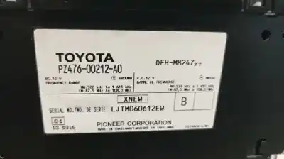 Peça sobressalente para automóvel em segunda mão sistema de áudio / rádio cd por toyota prius (nhw30) 1.8 16v cat referências oem iam 8614047090  