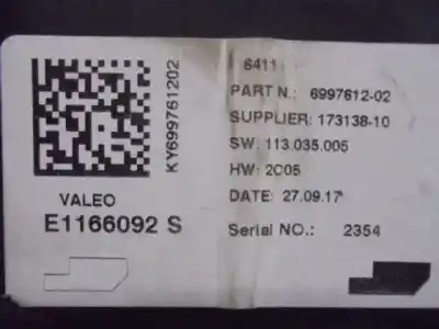 Second-hand car spare part electronic module for mini f60 countryman 16v oem iam references 64116997612  e1166092s