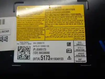 Автозапчастина б/у передня права подушка безопасности для opel insignia a sedán (g09) 2.0 cdti (69) посилання на oem iam 20955173  366398980