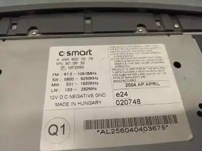 Second-hand car spare part audio system / radio cd for smart forfour 1.3 cat oem iam references a4548200579  mn900632