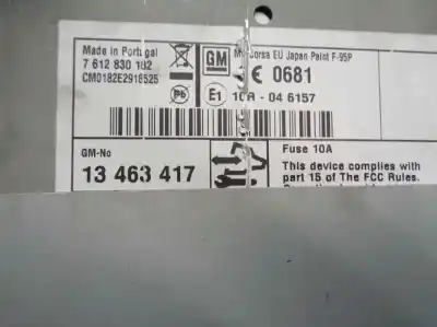 Second-hand car spare part multifunction display for opel corsa d (s07) 1.4 (l08 l68) oem iam references 13463417  7612830182