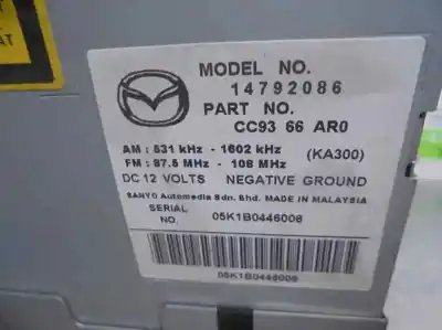 Автозапчасти б/у аудиосистема / радио cd за mazda 5 berl. (cr) 2.0 crtd sportive (105kw) ссылки oem iam cc9366ar0  cc93669r0 Автозапчасти б/у аудиосистема / радио cd за mazda 5 berl. (cr) 2.0 crtd sportive (105kw) ссылки oem iam cc9366ar0  cc93669r0