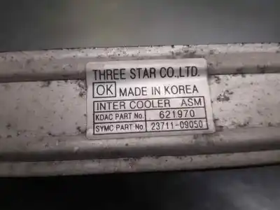 Second-hand car spare part intercooler for ssangyong kyron 2.0 xdi 4x4 oem iam references 2371109050 621970 three star 