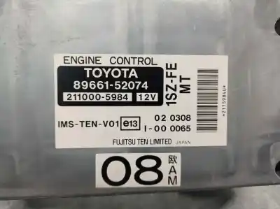 Second-hand car spare part ecu engine control for toyota yaris (ncp1/nlp1/scp1) 1.0 cat oem iam references 8966152074  2110005984