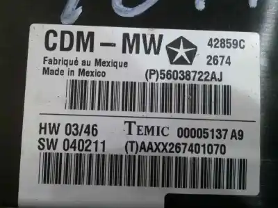 Second-hand car spare part electronic module for chrysler 300 c 3.5 oem iam references 56038722aj  00005137a9