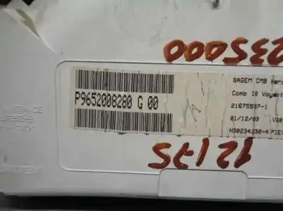 Peça sobressalente para automóvel em segunda mão quadrante por citroen c3 1.4 referências oem iam 9660225780  