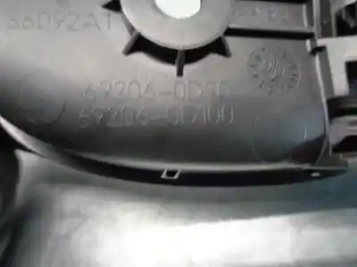 Автозапчастина б/у ліва задня внутрішня ручка для toyota yaris (ksp9/scp9/nlp9) 1.4 turbodiesel cat посилання на oem iam 692060d90  