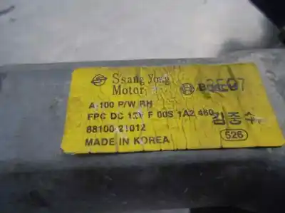 Автозапчастина б/у регулятор скла заднього правого для ssangyong rodius ii 2.0 xdi посилання на oem iam 8810021012  