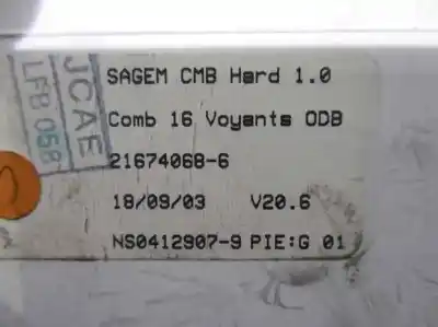 Peça sobressalente para automóvel em segunda mão quadrante por citroen c2 (jm_) 1.4 hdi referências oem iam 9650735480  216740686