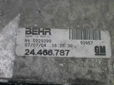 Pezzo di ricambio per auto di seconda mano intercooler per opel corsa c 1.7 16v cdti riferimenti oem iam 24466787  93957