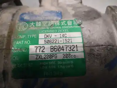 Peça sobressalente para automóvel em segunda mão compressor de ar condicionado a/a a/c por ssangyong actyon 2.0 td cat referências oem iam 5060212705  