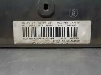 Second-hand car spare part rear decorative moulding for bmw serie 7 (e65/e66) 3.0 turbodiesel cat oem iam references 51137133637  