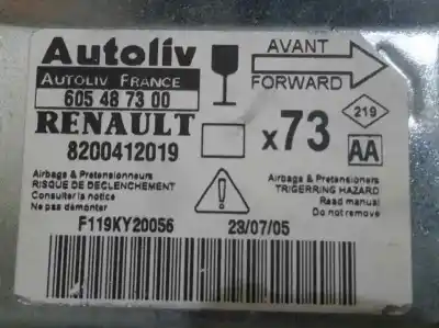 Автозапчасти б/у блок управления подушками безопасности за renault vel satis (bj0_) 3.0 dci (bj0j bj0n) ссылки oem iam 8200412019  605487300