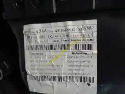 Автозапчастина б/у обликка задніх правіх дверей для seat leon (5f1) 1.6 tdi посилання на oem iam 5f4867134r  5f4532003