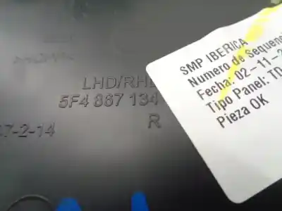 Автозапчастина б/у обликка задніх правіх дверей для seat leon (5f1) 1.6 tdi посилання на oem iam 5f4867134r  5f4532003