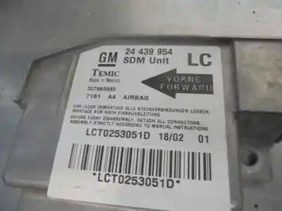 Second-hand car spare part airbag control unit for opel corsa c 1.2 16v cat (z 12 xe / lw4) oem iam references 24439954  327963935