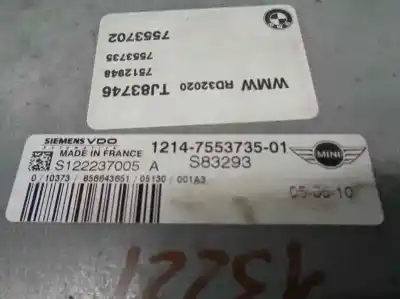 Автозапчасти б/у блок управления двигателем за mini cabrio (r52) 1.6 16v cat ссылки oem iam 1214755373501  s122237005