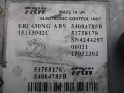 Second-hand car spare part abs for lancia ypsilon (101) 1.4 16v oro (10.2006->) oem iam references 51758178  54084785b