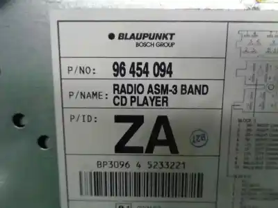 Second-hand car spare part audio system / radio cd for daewoo kalos (klas) 1.2 oem iam references 96454094  