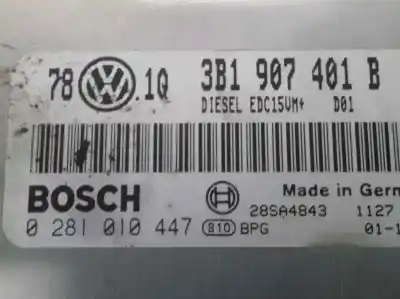 Автозапчасти б/у блок управления двигателем за volkswagen passat b5.5 variant (3b6) 2.5 tdi ссылки oem iam 3b1907401b  0281010447