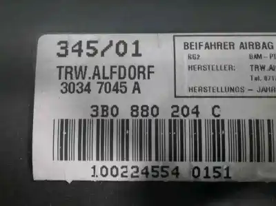 Автозапчастина б/у передня права подушка безопасности для volkswagen passat b5.5 variant (3b6) 2.5 tdi посилання на oem iam 3b0880204c  30347045a