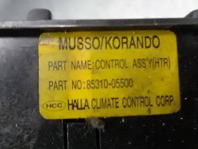 Pezzo di ricambio per auto di seconda mano controllo riscaldamento / aria condizionata per ssangyong musso 2.9 turbodiesel cat riferimenti oem iam 8531005500  