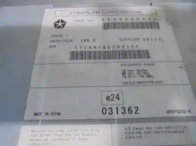 Автозапчасти б/у аудиосистема / радио cd за jeep compass (mk49) 2.2 crd ссылки oem iam 05064953ah   Автозапчасти б/у аудиосистема / радио cd за jeep compass (mk49) 2.2 crd ссылки oem iam 05064953ah