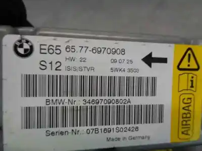 Peça sobressalente para automóvel em segunda mão sensor por bmw serie 7 (e65/e66) 3.0 turbodiesel cat referências oem iam 65776970908  5wk43503