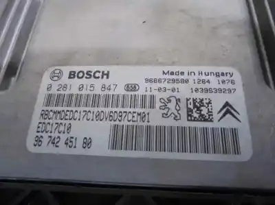 Second-hand car spare part ecu engine control for citroen c3 picasso (sh_) 1.6 hdi 90 oem iam references 9674245180  0281015847