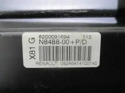 Автозапчастина б/у передня права подушка безопасности для renault espace iv (jk0) (2002->) 2.2 dci (jk07) посилання на oem iam 8200091694  n848800