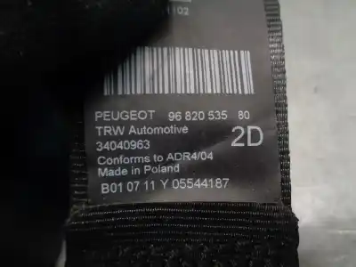 Автозапчасти б/у задний правый ремень безопасности за peugeot 5008 (0e/0a) desde 05/2009 1.6 hdi ссылки oem iam 9682053580  34040963