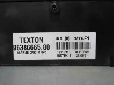 Pièce détachée automobile d'occasion module immobilisateur antidémarrage pour citroen evasion (1994->) 2.0 hdi références oem iam 9638666580  