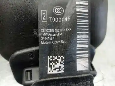Автозапчастина б/у задній правий ремін безпеки для citroen c3 ii (sc_) 1.4 hdi 70 (sc8hzc sc8hr0 sc8hp4) посилання на oem iam   