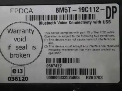 Автозапчасти б/у блок управления двигателем за ford fiesta (cb1) motor 1.6 ltr. - 70 kw tdci cat ссылки oem iam 8m5t19c112dp  0567422