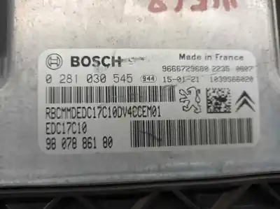 Автозапчастина б/у ебу контролер двигуна для citroen c3 ii (sc_) 1.4 hdi 70 (sc8hzc sc8hr0 sc8hp4) посилання на oem iam 9807886180  0281030545
