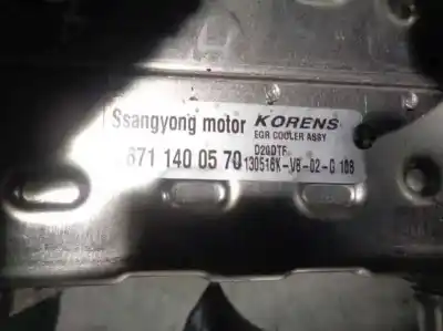 Автозапчастина б/у кулер egr для ssangyong rodius ii 2.0 xdi посилання на oem iam a6711400570  130516kv802g108