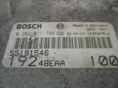 Second-hand car spare part ecu engine control for fiat stilo (192) 1.9 jtd cat oem iam references 55191546  0281011799