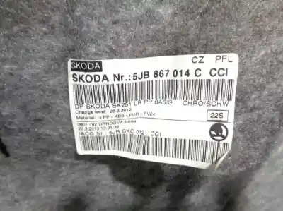 Автозапчастина б/у обработка передніх правіх дверей для skoda rapid spaceback (nh1) 1.6 tdi посилання на oem iam 5jb867014c  