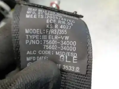 Автозапчасти б/у задний правый ремень безопасности за ssangyong korando (ck) 2.0 e-xdi ссылки oem iam 7560234000lba  