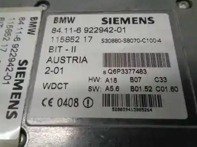 Second-hand car spare part electronic module for bmw x5 (e53) 3.0d oem iam references 84116922942  11585217
