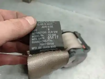 Peça sobressalente para automóvel em segunda mão cinto de segurança traseiro esquerdo por ssangyong kyron 2.0 xdi 4x4 referências oem iam 7560109100  