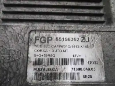 Pezzo di ricambio per auto di seconda mano centralina motore per opel corsa c corsavan riferimenti oem iam 55196352  5g59r5g