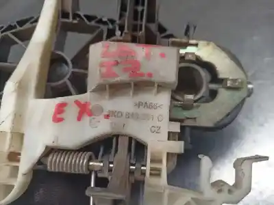 Автозапчастина б/у завнішня ручка задня ліва для volkswagen caddy ka/kb (2k) 1.9 tdi посилання на oem iam 7h0837204d3fz  