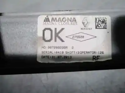 Pièce détachée automobile d'occasion léve glace avant droit pour dacia sandero ii 1.5 dci références oem iam 807209299r  