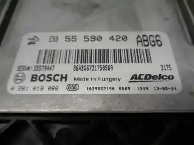 Second-hand car spare part ecu engine control for opel insignia a sedán (g09) 2.0 cdti (69) oem iam references 55590420  0281019088