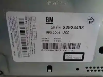 Автозапчастина б/у аудіо система / радіо cd для opel insignia a sedán (g09) 2.0 cdti (69) посилання на oem iam 22924493  