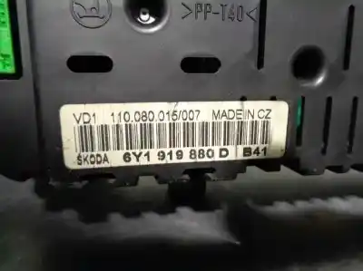Автозапчасти б/у приборная доска за skoda fabia (6y2/6y3) 1.9 tdi ссылки oem iam 6y0920880d  110080253003